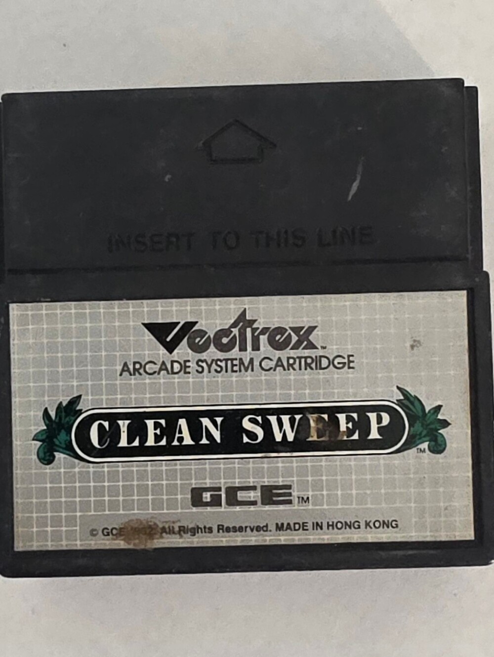 Clean Sweep Vectrex, 1982 Vintage Video Game Arcade system cartridge GCE OEM